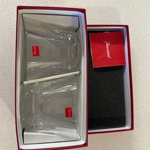 Baccarat crystal tumblers, new never used in box.